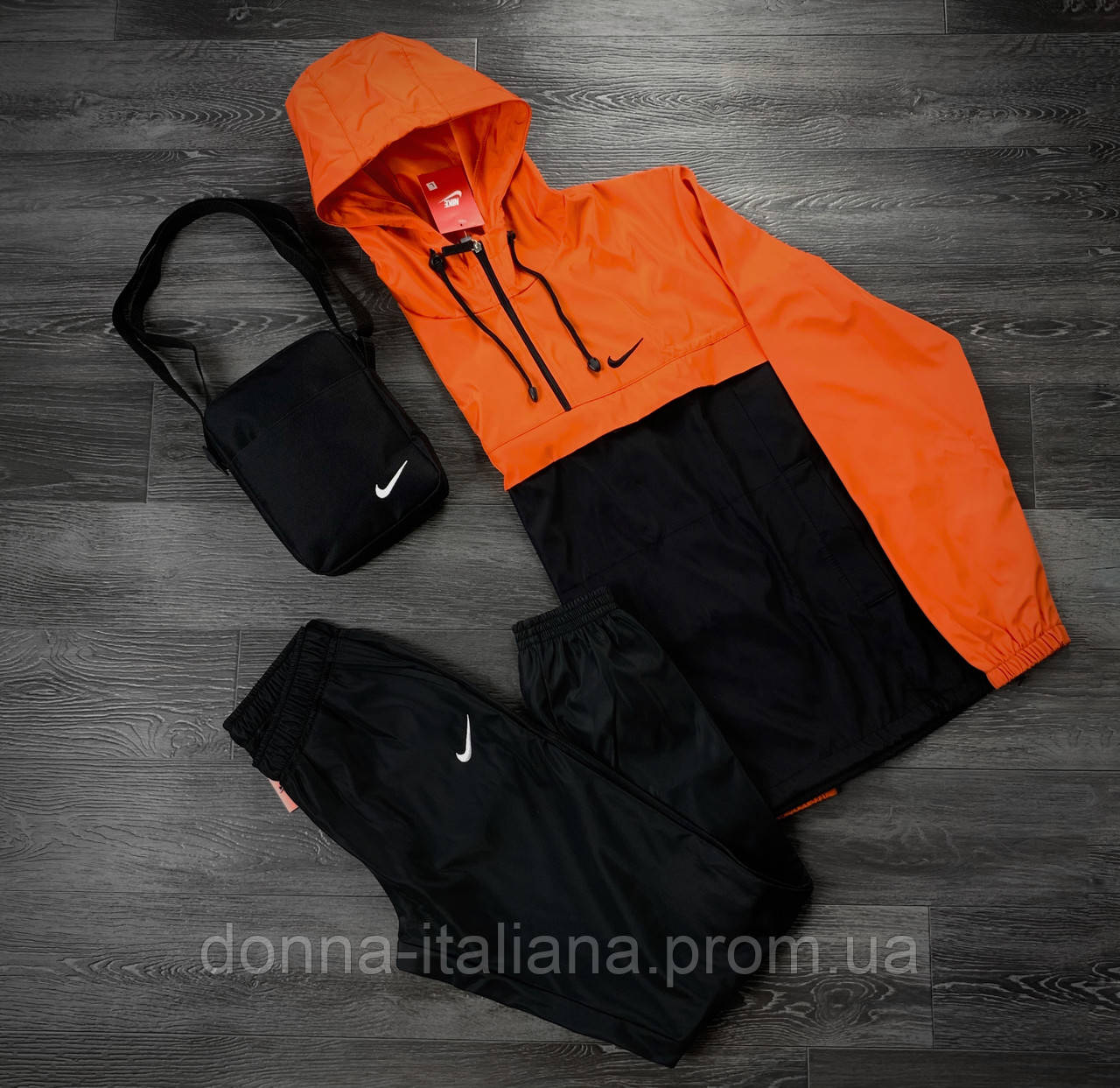 Комплект Анорак + Штаны President Nike Реплика ХL Оранжево-черный (1586873794/3), Черный с оранжевым
Комплект Анорак + Штаны President Nike Реплика ХL Оранжево-черный (1586873794/3), Черный с оранжевым