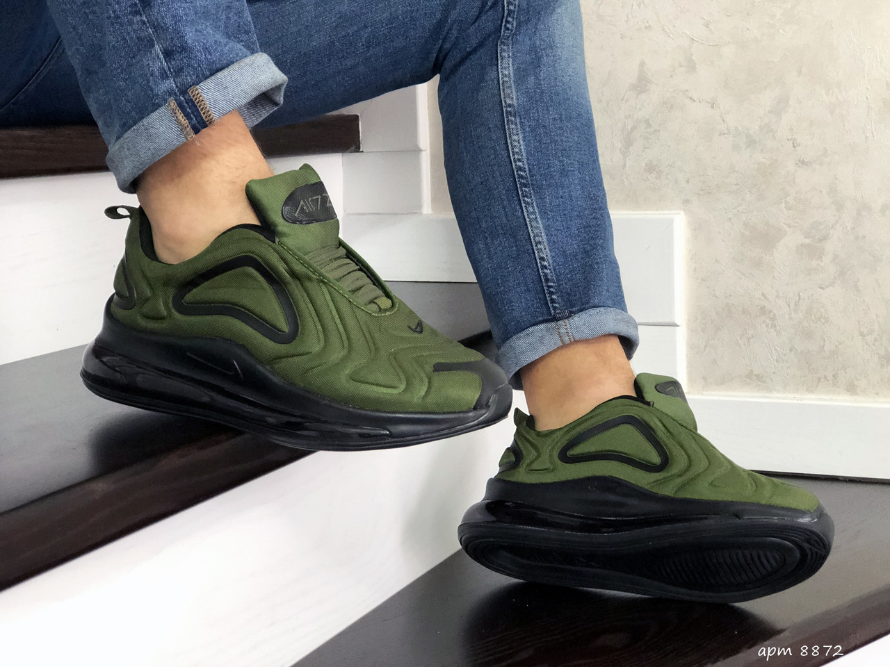 Мужские кроссовки в стиле Nike Найк Air Max 720, зеленые с черным 44 (27 см), Зеленый
Мужские кроссовки в стиле Nike Найк Air Max 720, зеленые с черным 44 (27 см), Зеленый
