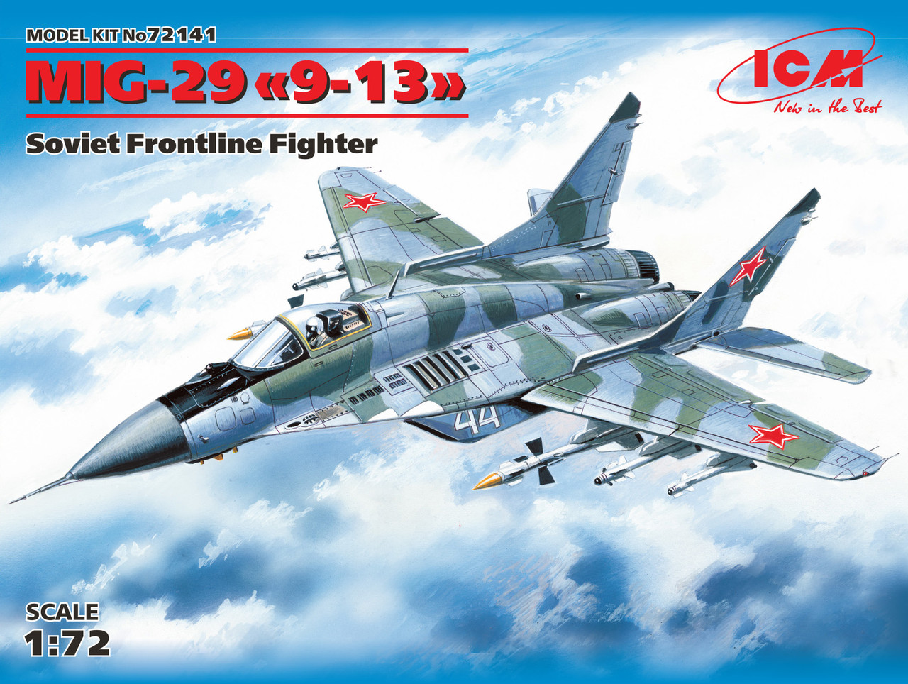 МиГ-29 "9-13", советский многоцелевой истребитель четвёртого поколения. Сборная модель. 1/72 ICM 72141
МиГ-29 "9-13", советский многоцелевой истребитель четвёртого поколения. Сборная модель. 1/72 ICM 72141
