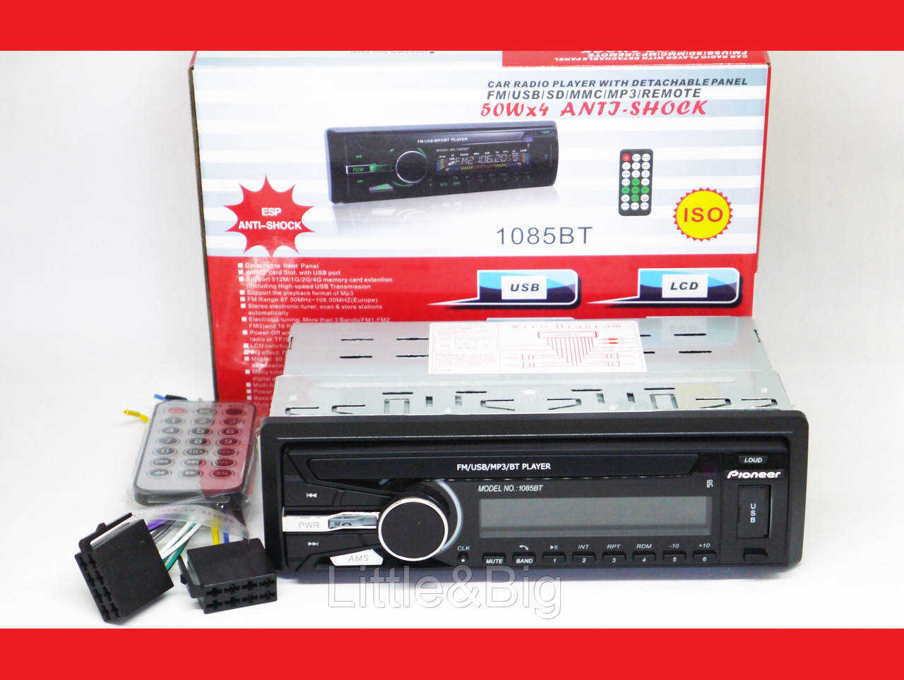 Автомагнитола Pioneer 1085BT - Bluetooth MP3 Player, FM, USB, microSD, AUX - СЪЕМНАЯ панель
Автомагнитола Pioneer 1085BT - Bluetooth MP3 Player, FM, USB, microSD, AUX - СЪЕМНАЯ панель