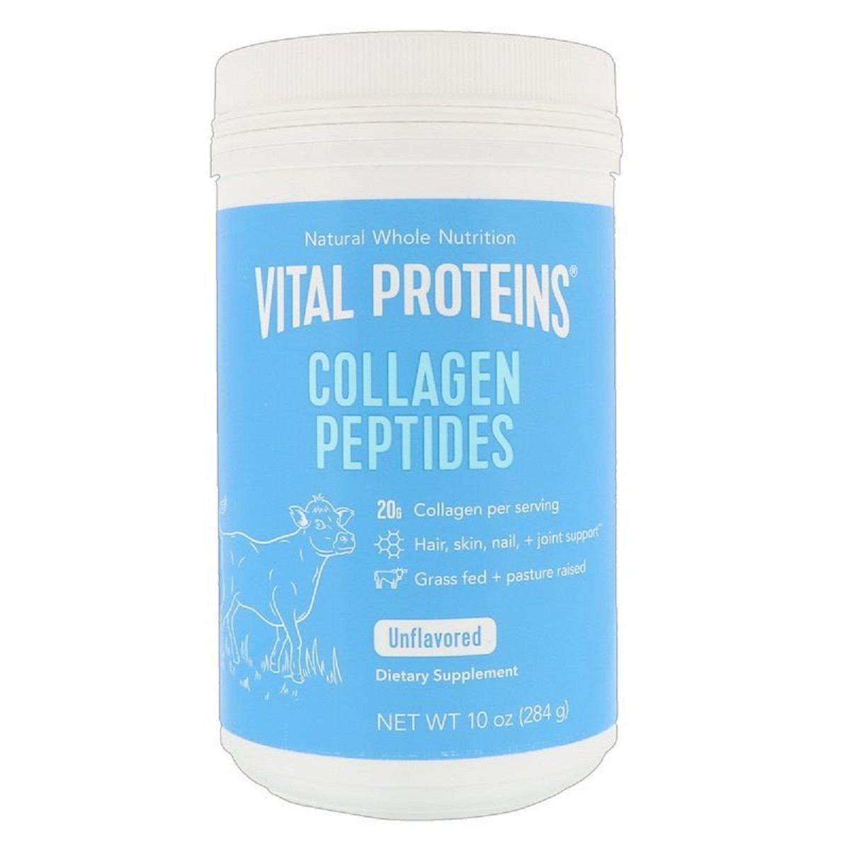 Пептиды коллагена без ароматизаторов, Collagen Peptides, Unflavored, Vital Proteins, 10 унций (284 г)
Пептиды коллагена без ароматизаторов, Collagen Peptides, Unflavored, Vital Proteins, 10 унций (284 г)