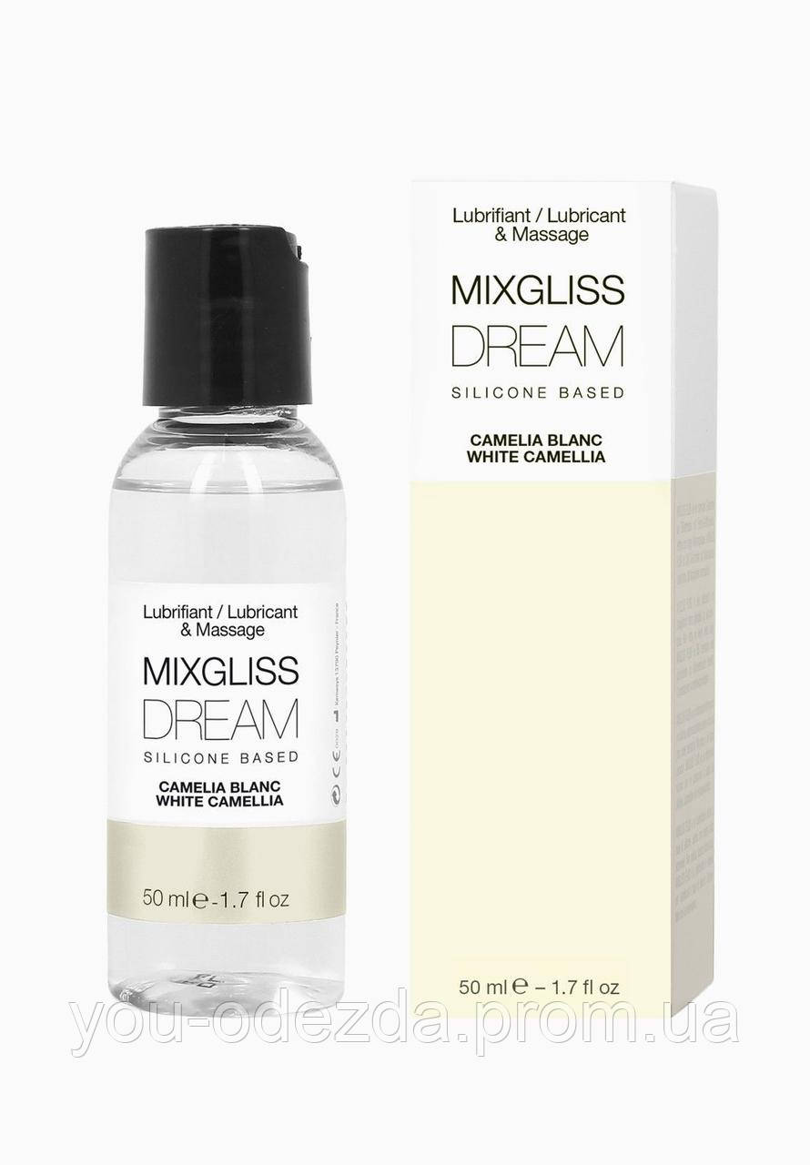 Лубрикант на силіконовій основі з ароматом білої камелії MixGliss DREAM - CAMELIA BLANC, 50мл
Лубрикант на силіконовій основі з ароматом білої камелії MixGliss DREAM - CAMELIA BLANC, 50мл