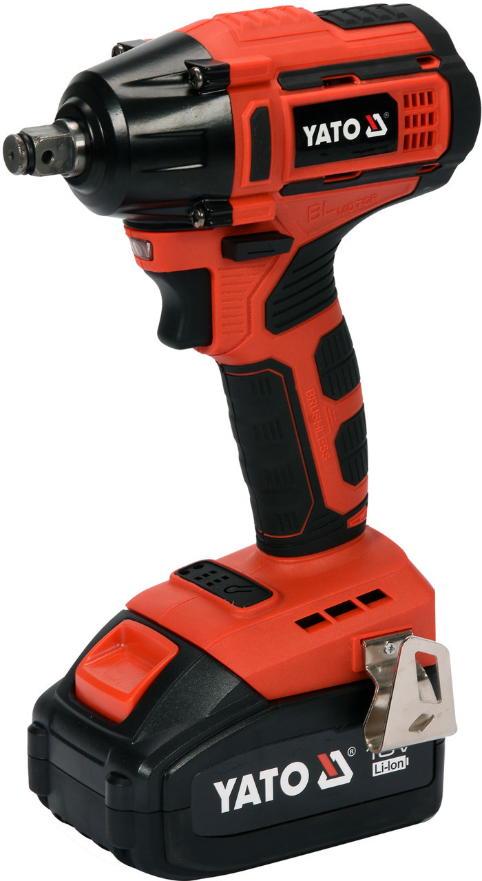 Гайковерт ударный аккумуляторный бесщеточный YATO Li-Ion 18 В 3 Ач 250 Нм 1/2" + кейс
Гайковерт ударный аккумуляторный бесщеточный YATO Li-Ion 18 В 3 Ач 250 Нм 1/2" + кейс