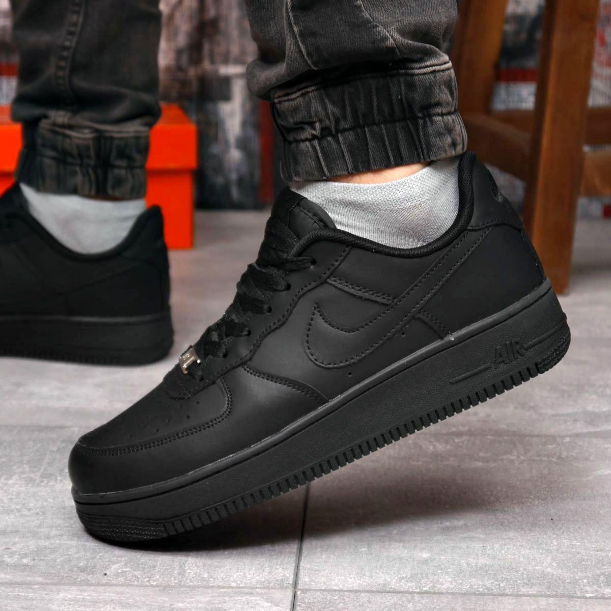 Кроссовки мужские черные кожаные Nike Air Force 1 Найк весна/осень стильные, Черный
Кроссовки мужские черные кожаные Nike Air Force 1 Найк весна/осень стильные, Черный