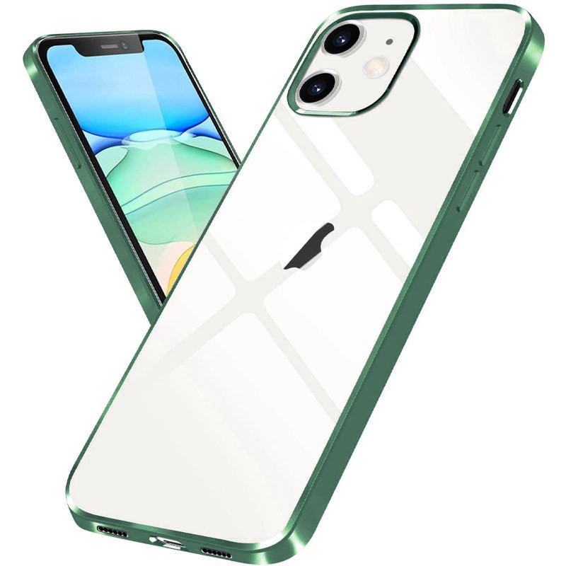 Прозрачный силиконовый чехол с глянцевой окантовкой для Apple iPhone 12 mini (5.4"), Темно-зеленый
Прозрачный силиконовый чехол с глянцевой окантовкой для Apple iPhone 12 mini (5.4"), Темно-зеленый