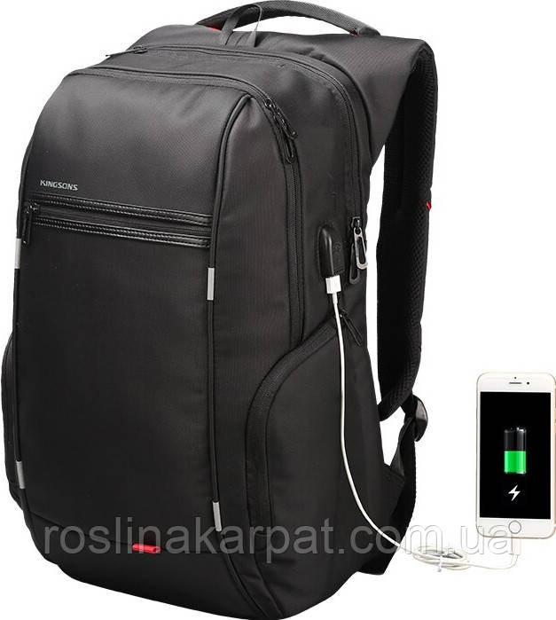 Рюкзак городской Kingsons KS3140W Black 15.6" влагостойкий с USB разъемом дли игровых ноутбуков путешествий, Черный
Рюкзак городской Kingsons KS3140W Black 15.6" влагостойкий с USB разъемом дли игровых ноутбуков путешествий, Черный