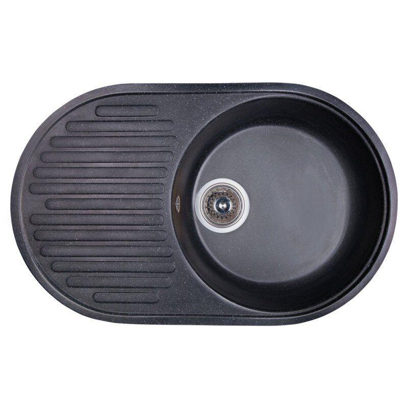 Кухонная мойка композитная овальная COSH 7446 COSH7446K420 735мм x 460мм черный с сифоном 62129
Кухонная мойка композитная овальная COSH 7446 COSH7446K420 735мм x 460мм черный с сифоном 62129