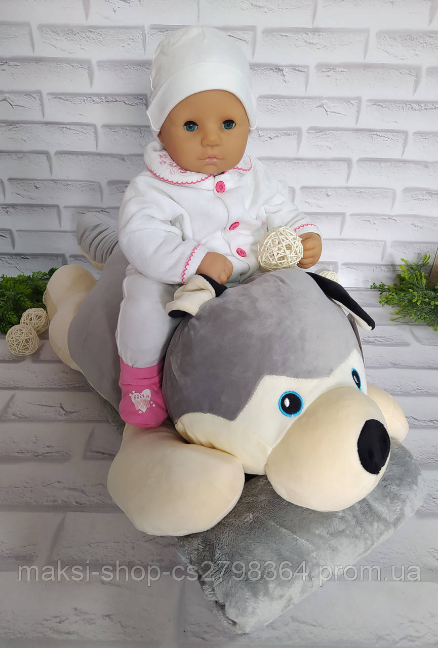 Игрушка мягкая плюшевая Волчонок 3в1 внутри с пледом р. 105х145 см Malloory, Коричневый
Игрушка мягкая плюшевая Волчонок 3в1 внутри с пледом р. 105х145 см Malloory, Коричневый