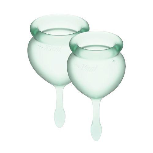 Набор менструальных чаш Satisfyer Feel Good (light green), 15мл и 20мл, мешочек для хранения
Набор менструальных чаш Satisfyer Feel Good (light green), 15мл и 20мл, мешочек для хранения