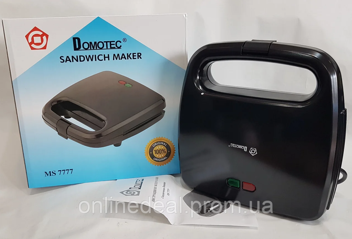 Электрическая сендвичница Domotec MS-7777, бутербродница с антипригарным покрытием 750 ВТ
Электрическая сендвичница Domotec MS-7777, бутербродница с антипригарным покрытием 750 ВТ