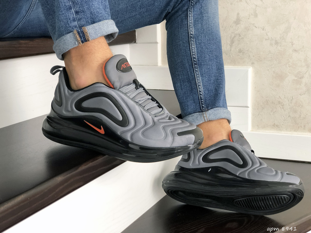 Мужские кроссовки в стиле Nike Найк Air Max 720, серые с черным 46 (29,2 см), Серый
Мужские кроссовки в стиле Nike Найк Air Max 720, серые с черным 46 (29,2 см), Серый