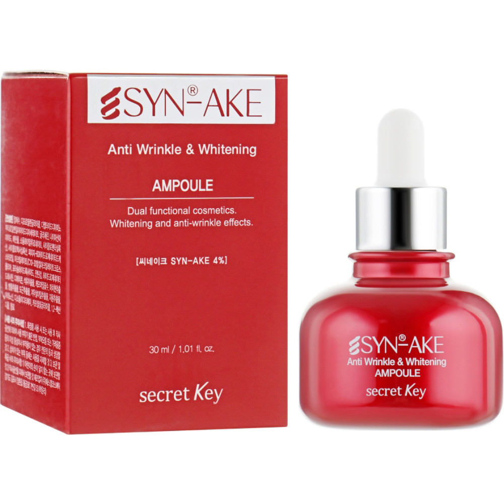 Антивозрастная сыворотка для лица со змеиным ядом Secret Key Syn-Ake Anti Wrinkle & Whitening Ampoule 30 мл
Антивозрастная сыворотка для лица со змеиным ядом Secret Key Syn-Ake Anti Wrinkle & Whitening Ampoule 30 мл
