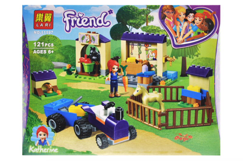 Конструктор "FRIENDS" "Конюшня для жеребят Мии" 121дет 11197 р. 24,5 * 19 * 5,5 см., Разные цвета
Конструктор "FRIENDS" "Конюшня для жеребят Мии" 121дет 11197 р. 24,5 * 19 * 5,5 см., Разные цвета