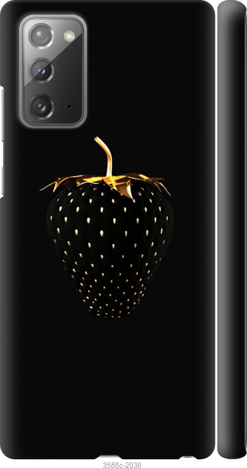 

Чехол на Samsung Galaxy Note 20 Черная клубника "3585c-2036-40275"