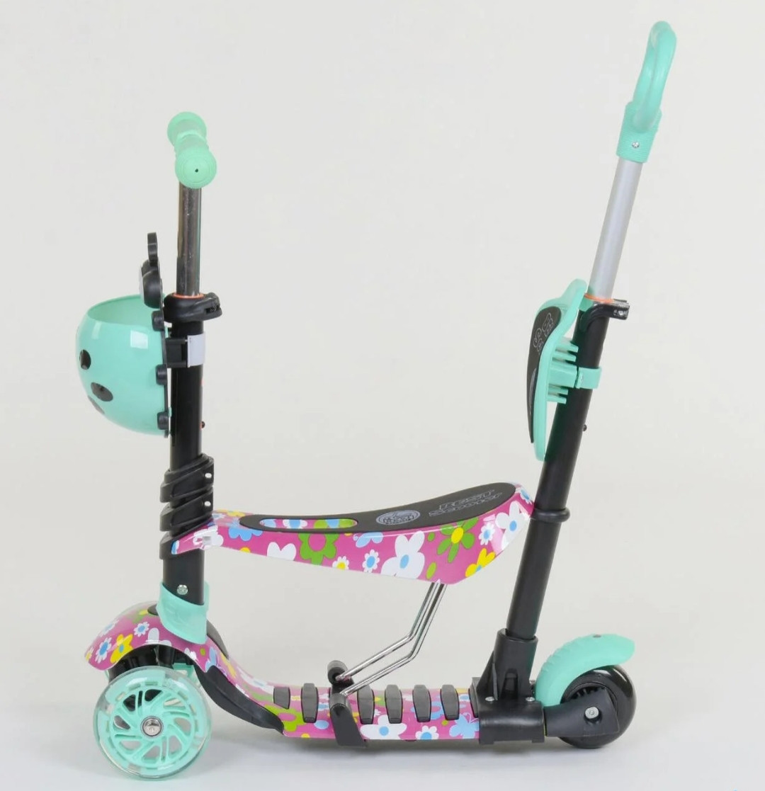 Самокат - беговел 5в1 Best Scooter со светящимися передними колесами и родительской ручкой, Мятный
Самокат - беговел 5в1 Best Scooter со светящимися передними колесами и родительской ручкой, Мятный
