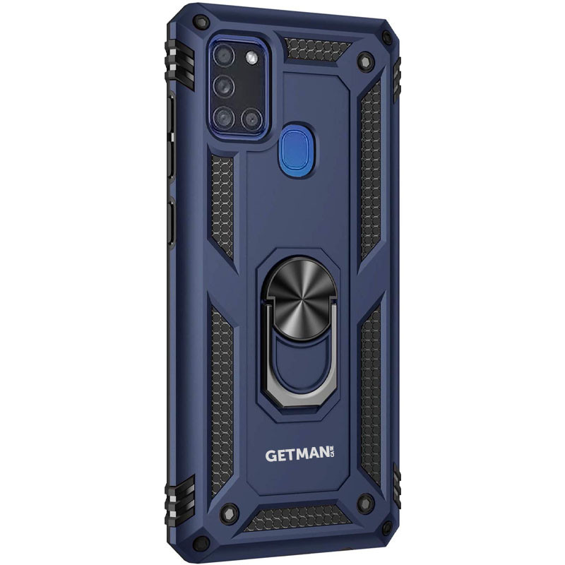 Ударопрочный чехол GETMAN Serge Ring for Magnet для Samsung Galaxy A21s, Темно-синий
Ударопрочный чехол GETMAN Serge Ring for Magnet для Samsung Galaxy A21s, Темно-синий