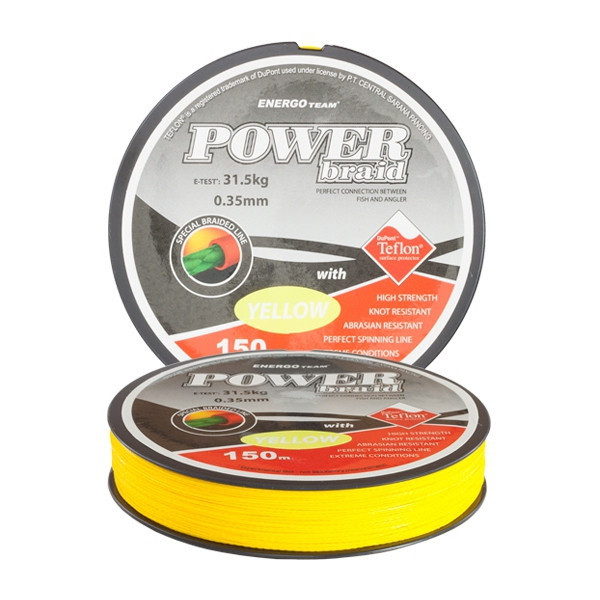 Шнур Energofish ET Power Braid X8 Teflon Coated Yellow 150 м 0.30 мм 24.6 кг (30900130, Желтый
Шнур Energofish ET Power Braid X8 Teflon Coated Yellow 150 м 0.30 мм 24.6 кг (30900130, Желтый