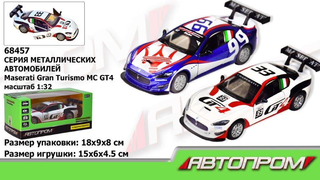Машина метал. "АВТОПРОМ", 1:32 Maserati Gran Turismo MC GT4, 2 цвета, свет, звук, в кор. 18*9*8см (48шт/2)
Машина метал. "АВТОПРОМ", 1:32 Maserati Gran Turismo MC GT4, 2 цвета, свет, звук, в кор. 18*9*8см (48шт/2)