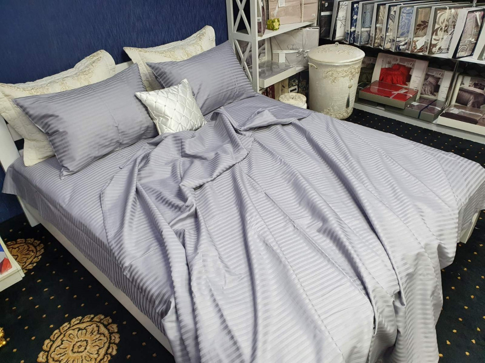 Комплект постельного белья "PREMIUM, LIGHT GRAY 1/1см", Сатин Stripe (Евро на резинке), Светло-серый
Комплект постельного белья "PREMIUM, LIGHT GRAY 1/1см", Сатин Stripe (Евро на резинке), Светло-серый
