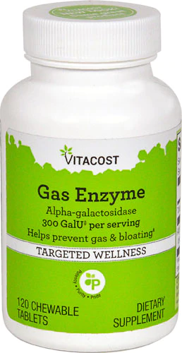 Альфагалактозидаза, Vitacost, Gas Enzyme Alphagalactosidase, 300 lU, 120 жевательных таблеток
Альфагалактозидаза, Vitacost, Gas Enzyme Alphagalactosidase, 300 lU, 120 жевательных таблеток