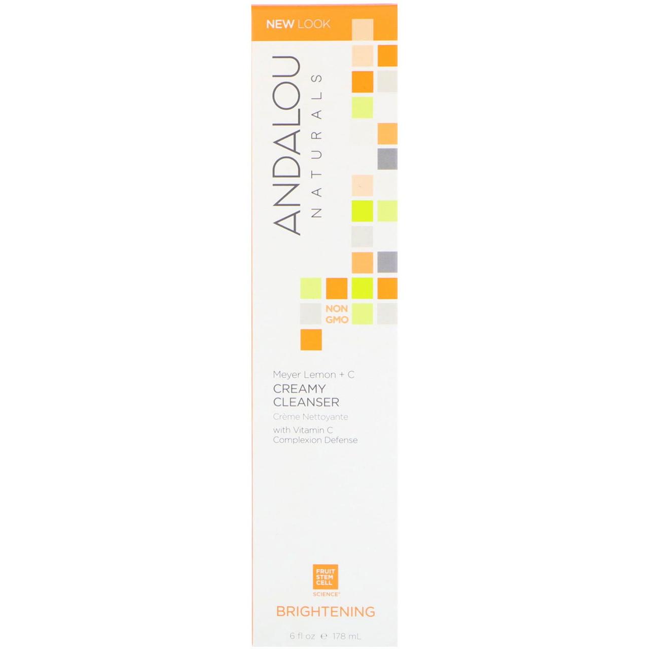 Andalou Naturals, Сливочное чистящее средство, лимон Мейера + витамин C, осветляющее, 6 ж. унц. (178 мл
Andalou Naturals, Сливочное чистящее средство, лимон Мейера + витамин C, осветляющее, 6 ж. унц. (178 мл