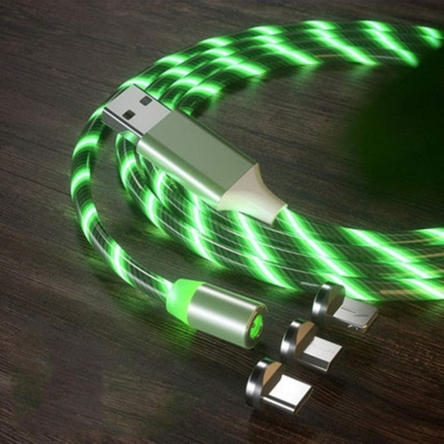 Магнитный кабель X-CABLE Магнитная зарядка 3в1 IOS/ Android/Type-c с LED подсветкой 1м Green
Магнитный кабель X-CABLE Магнитная зарядка 3в1 IOS/ Android/Type-c с LED подсветкой 1м Green