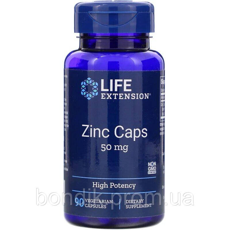 Цинк высокой эффективности, Zinc Caps, High Potency, Life Extension, 50 мг, 90 вегетарианских капсул
Цинк высокой эффективности, Zinc Caps, High Potency, Life Extension, 50 мг, 90 вегетарианских капсул