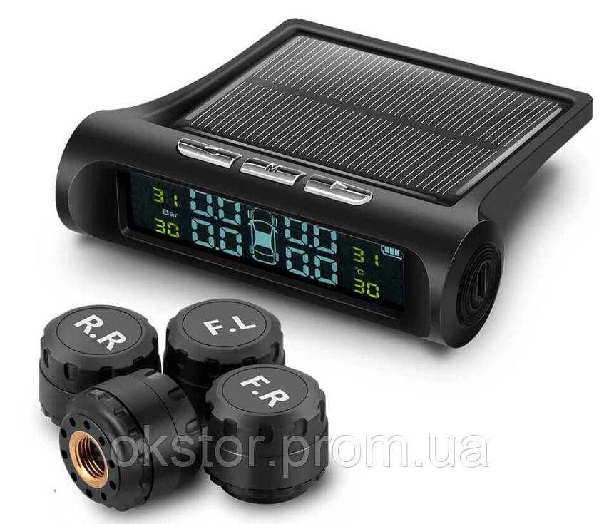 Система контроля давления и температуры в шинах TPMS с датчиками и солнечной панелью (7582)
Система контроля давления и температуры в шинах TPMS с датчиками и солнечной панелью (7582)