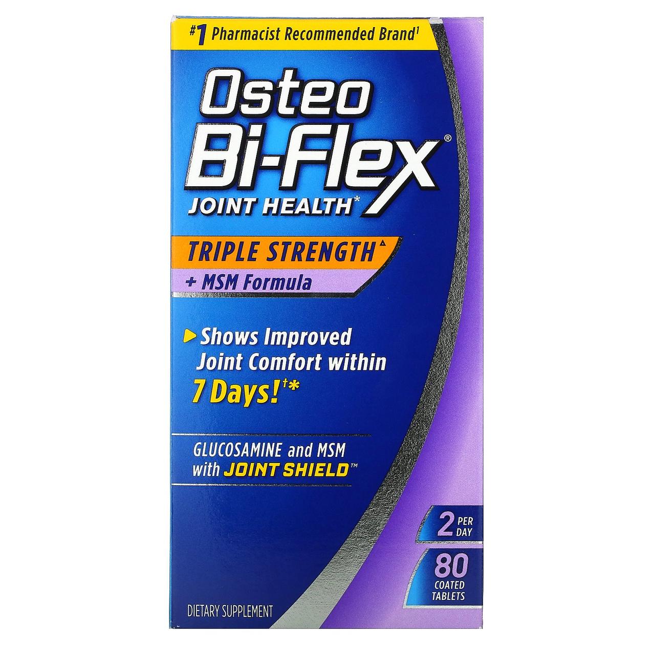 Osteo Bi-Flex, Здоровье суставов, тройная сила + формула MSM, 80 таблеток в оболочке
Osteo Bi-Flex, Здоровье суставов, тройная сила + формула MSM, 80 таблеток в оболочке