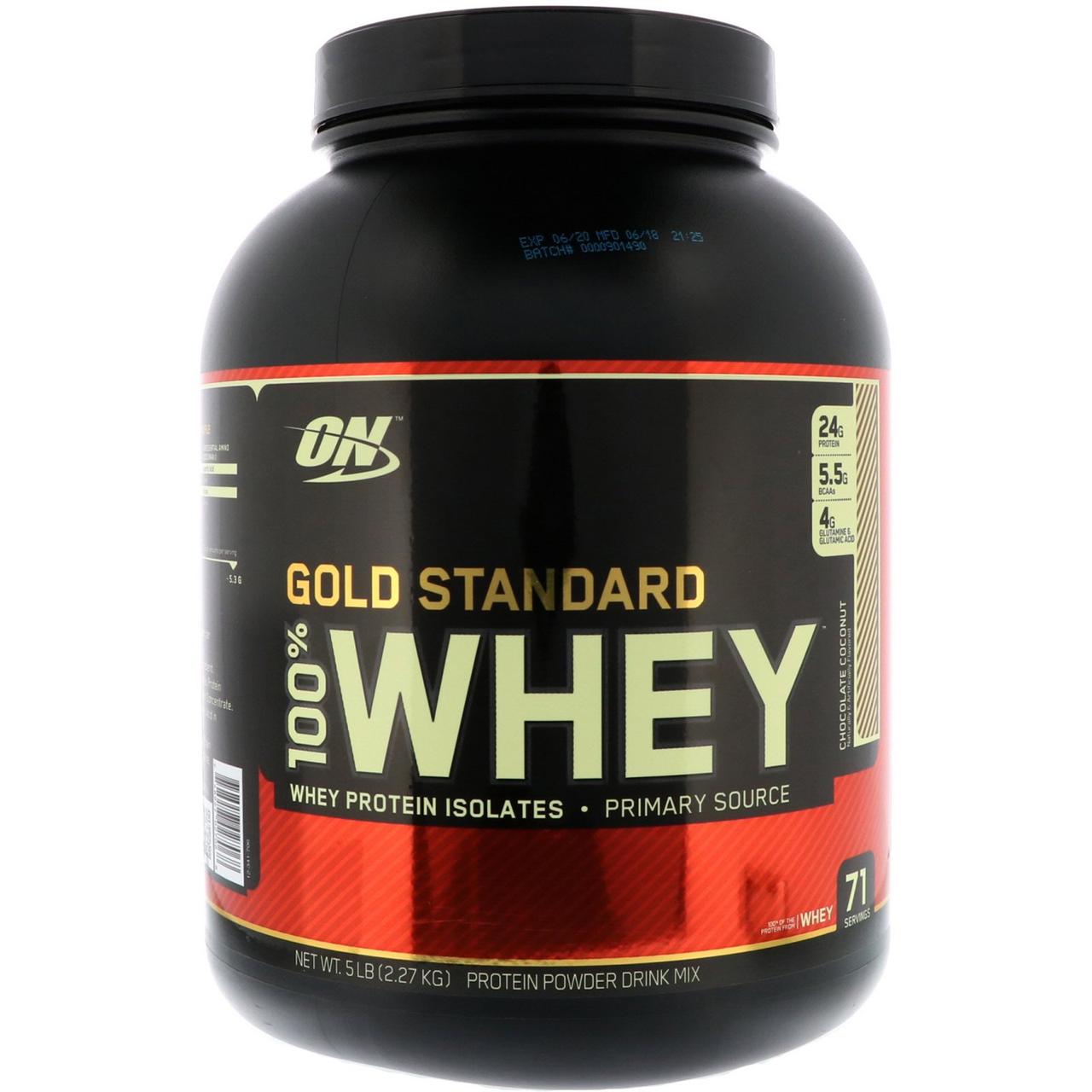 Optimum Nutrition, Золотой стандарт, 100% сыворотка, шоколад кокос , 5 фунтов (2.27кг)
Optimum Nutrition, Золотой стандарт, 100% сыворотка, шоколад кокос , 5 фунтов (2.27кг)