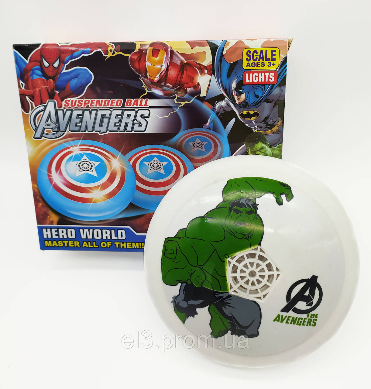 Аэромяч Hoverball Avengers LED святящийся летающий мяч Аэрофутбол Халк 18 см, Разноцветный
Аэромяч Hoverball Avengers LED святящийся летающий мяч Аэрофутбол Халк 18 см, Разноцветный
