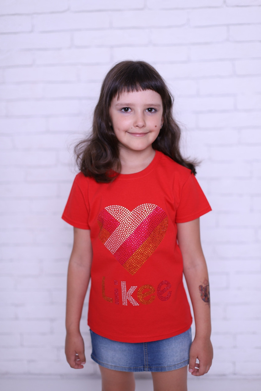 Футболка для девочки 100% хлопок производство Марокко Quality Crystals Likee red 152
Футболка для девочки 100% хлопок производство Марокко Quality Crystals Likee red 152