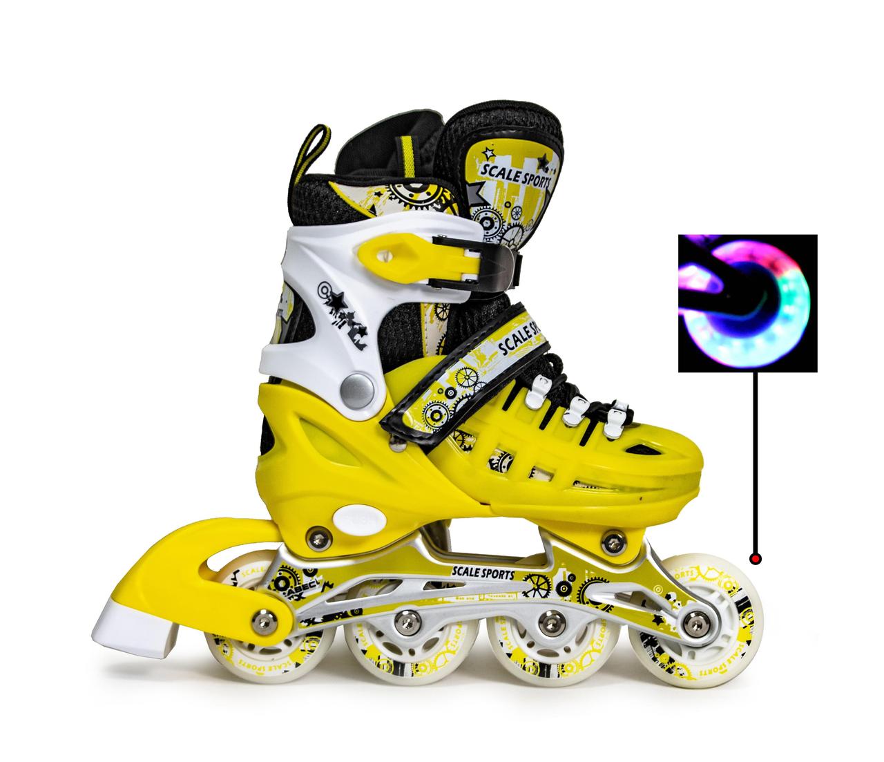 Ролики Scale Sports Yellow LF 905 размер 29 - 33 роликовые коньки детские ролики детские для начинающих, Желтый
Ролики Scale Sports Yellow LF 905 размер 29 - 33 роликовые коньки детские ролики детские для начинающих, Желтый