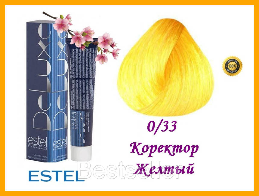 Профессиональная краска-уход для волос Estel DeLuxe Эстель ДеЛюкс 0/33 Corrector корректор Желтый
Профессиональная краска-уход для волос Estel DeLuxe Эстель ДеЛюкс 0/33 Corrector корректор Желтый