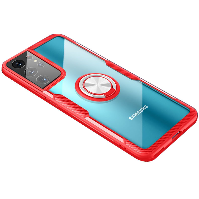 Чехол Deen CrystalRing на магнитный держатель для Samsung Galaxy S21 Ultra Бесцветный / Красный
Чехол Deen CrystalRing на магнитный держатель для Samsung Galaxy S21 Ultra Бесцветный / Красный