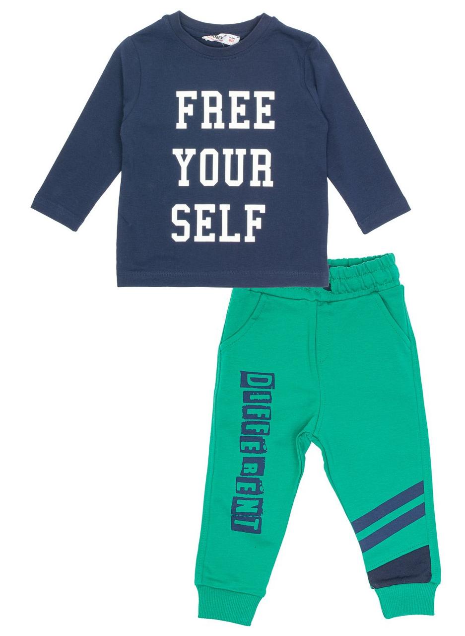 Спортивный костюм для мальчика детский "Free Your Self" "Wanex", синий и зелёный, 98(80-110), 98 см
Спортивный костюм для мальчика детский "Free Your Self" "Wanex", синий и зелёный, 98(80-110), 98 см