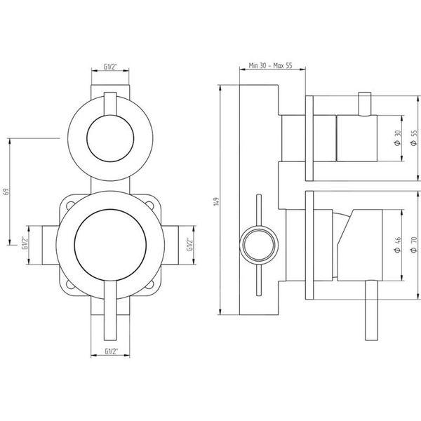 Смеситель скрытого монтажа для душа Bianchi Steel INDSTE2303INX на два потребителя, Никель
Смеситель скрытого монтажа для душа Bianchi Steel INDSTE2303INX на два потребителя, Никель