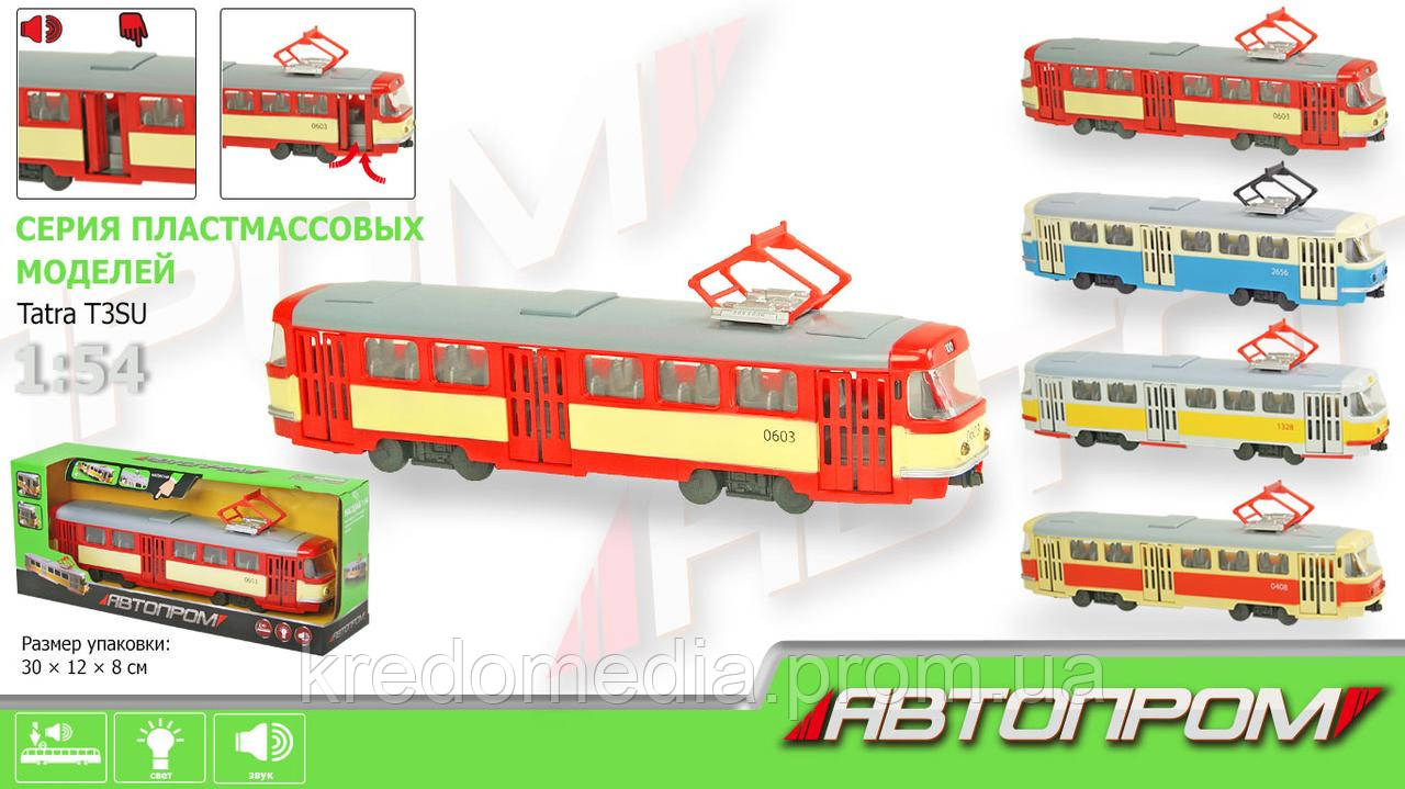 Трамвай инерц. 9708ABD (24шт) "АВТОПРОМ",1:54,3 цвета, батар.,свет,звук, в кор.31*8*11,4см
Трамвай инерц. 9708ABD (24шт) "АВТОПРОМ",1:54,3 цвета, батар.,свет,звук, в кор.31*8*11,4см