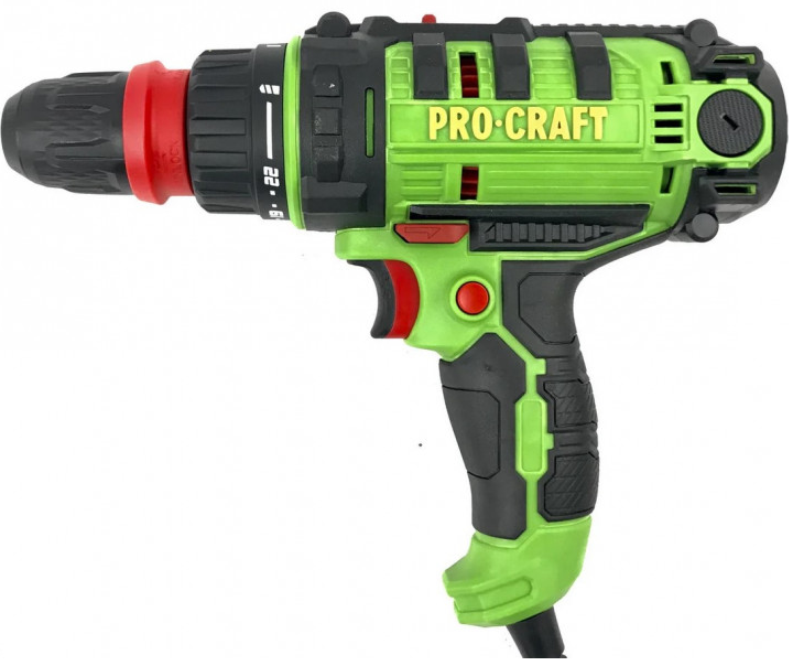 Шуруповерт сетевой PROCRAFT PB - 1150 DFR с функцией реверса, DFR патрон, 2-х скоростной, мощность 1150 Вт,
Шуруповерт сетевой PROCRAFT PB - 1150 DFR с функцией реверса, DFR патрон, 2-х скоростной, мощность 1150 Вт,