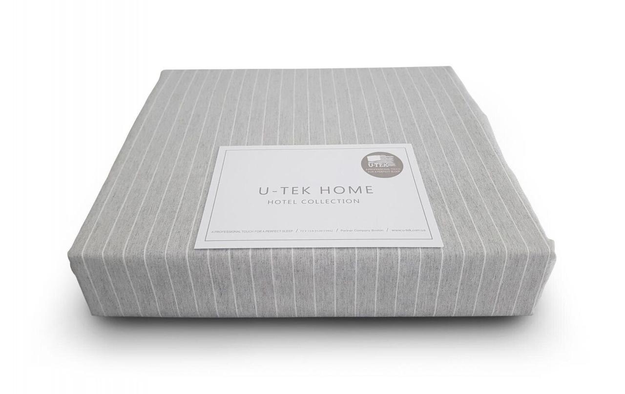 Простынь натяжная + наволочки U-tek Cotton Stripe Grey-White Hotel Collection 180x200 + 50x70 (2шт), Серый
Простынь натяжная + наволочки U-tek Cotton Stripe Grey-White Hotel Collection 180x200 + 50x70 (2шт), Серый