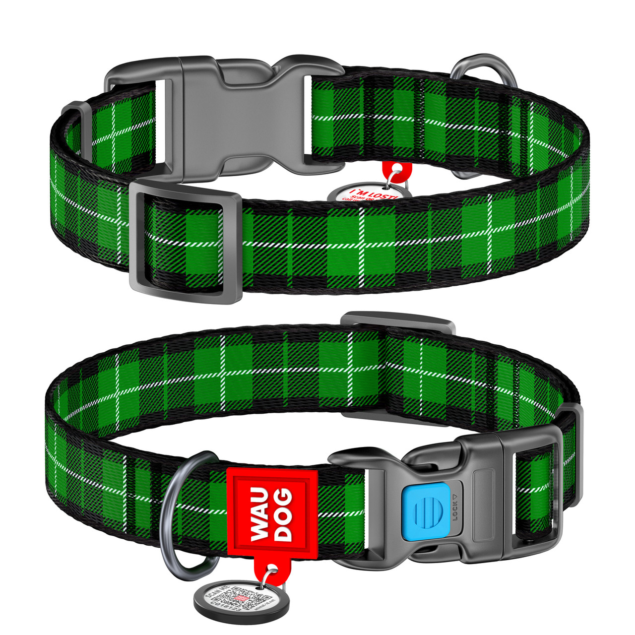 Ошейник для собак WAUDOG Nylon с QR паспортом, рисунок "Шотландка зеленая", пластиковый фастекс
Ошейник для собак WAUDOG Nylon с QR паспортом, рисунок "Шотландка зеленая", пластиковый фастекс