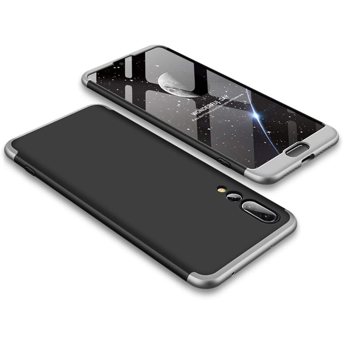 Пластиковая накладка GKK LikGus 360 градусов (opp) для Huawei P20 Pro, Черный / серебряный
Пластиковая накладка GKK LikGus 360 градусов (opp) для Huawei P20 Pro, Черный / серебряный