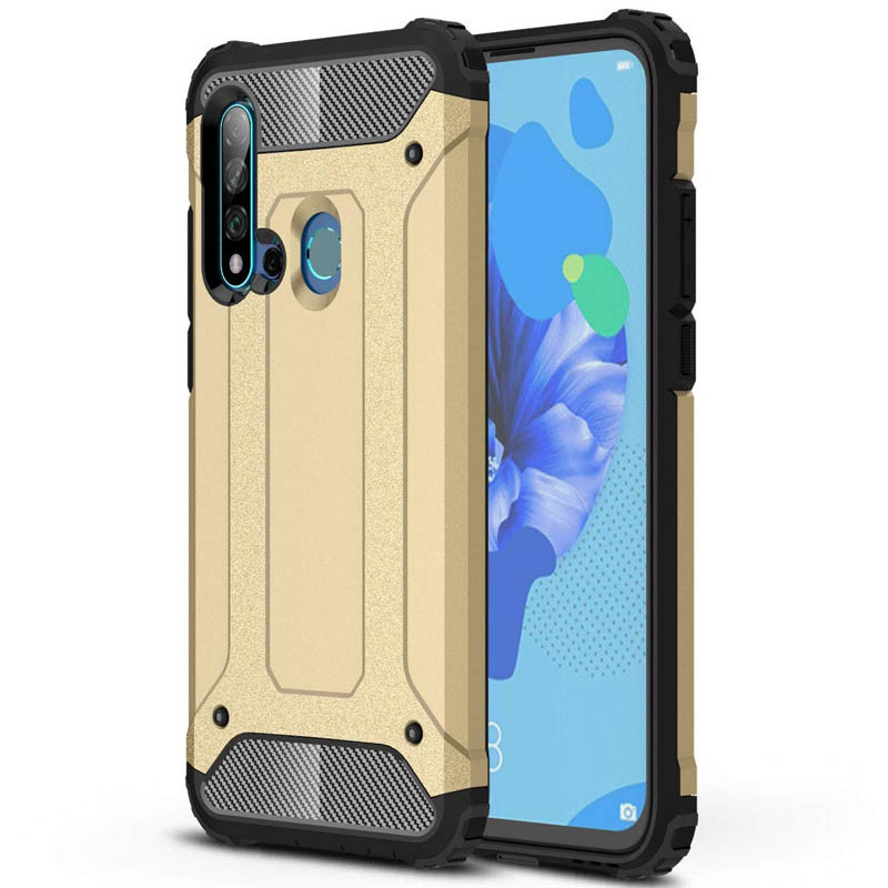 Бронированный противоударный TPU+PC чехол Immortal для Huawei Nova 5i / P20 lite (2019), Золотой
Бронированный противоударный TPU+PC чехол Immortal для Huawei Nova 5i / P20 lite (2019), Золотой