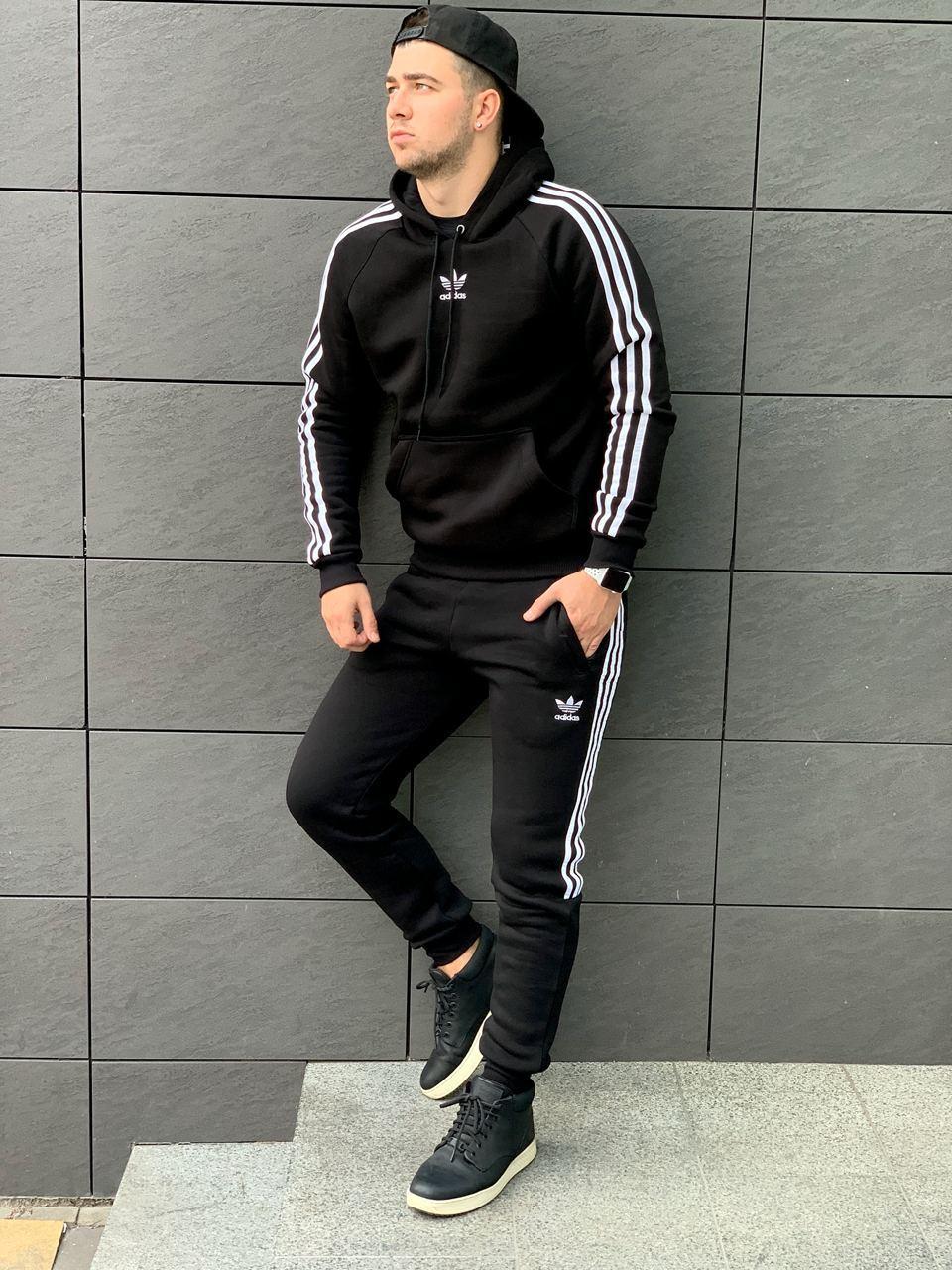 Мужской теплый спортивный костюм Adidas черный. Спортивный мужской костюм Адидас (худи+штаны).
Мужской теплый спортивный костюм Adidas черный. Спортивный мужской костюм Адидас (худи+штаны).