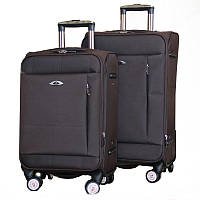 Элитный чемодан на колесиках двойка (Brown), 510432