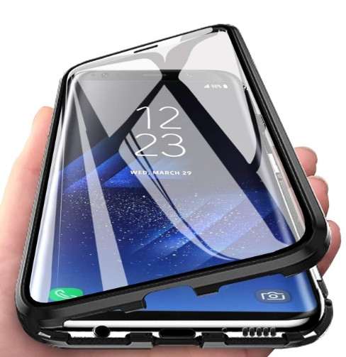 

Магнитный чехол со стеклянной передней и задней панелью для Samsung Galaxy A52, Черный
