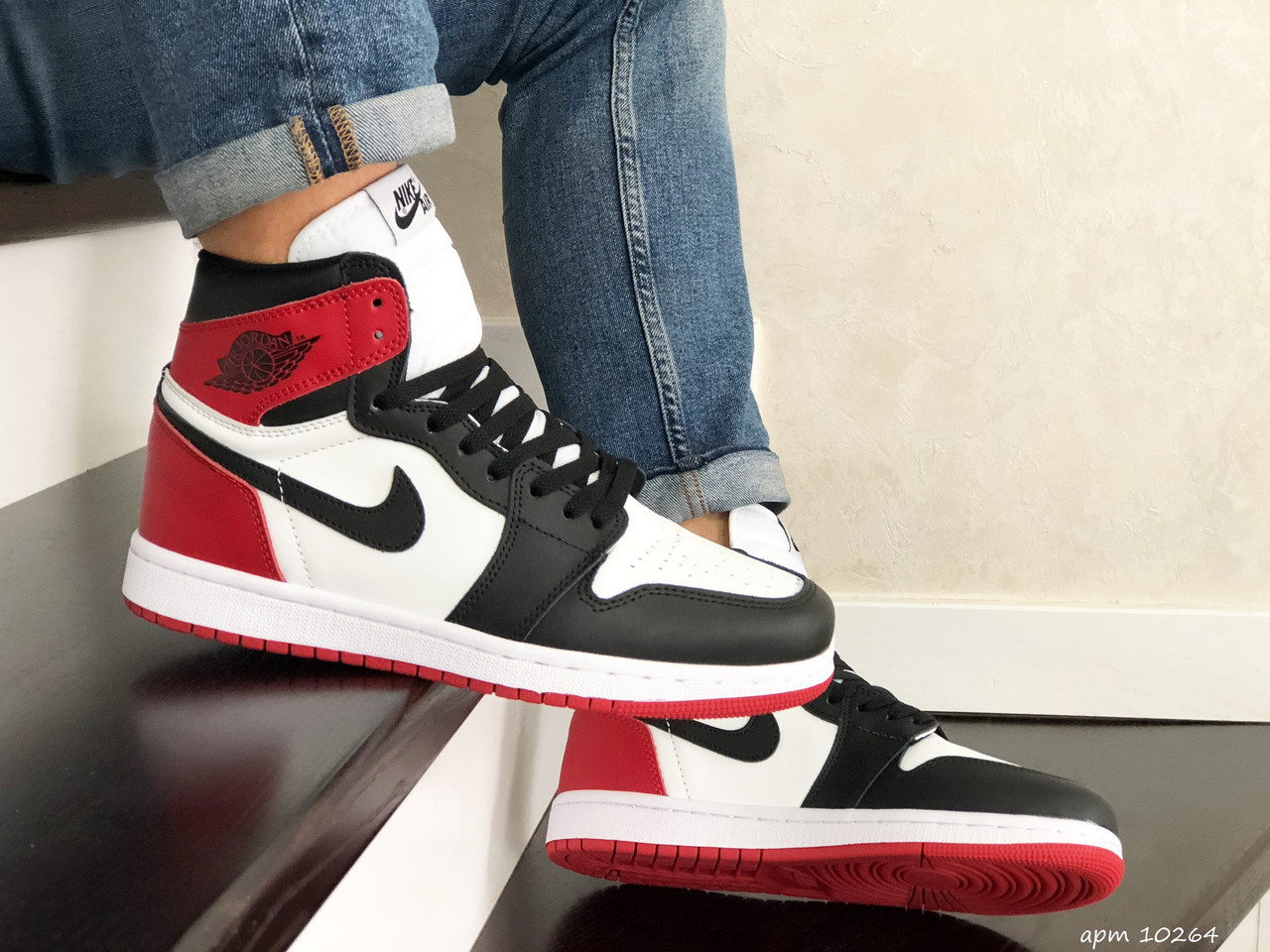 Кроссовки мужские Nike Air Jordan черно-белые с красным, Найк, натуральная кожа, прошиты. Код SD-10264 43, Черно-белый
Кроссовки мужские Nike Air Jordan черно-белые с красным, Найк, натуральная кожа, прошиты. Код SD-10264 43, Черно-белый