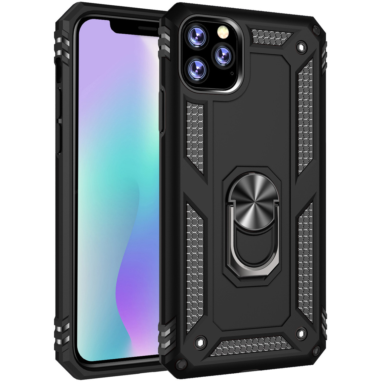Ударопрочный чехол Serge Ring магнитный держатель для Apple iPhone 11 Pro (5.8") Черный
Ударопрочный чехол Serge Ring магнитный держатель для Apple iPhone 11 Pro (5.8") Черный