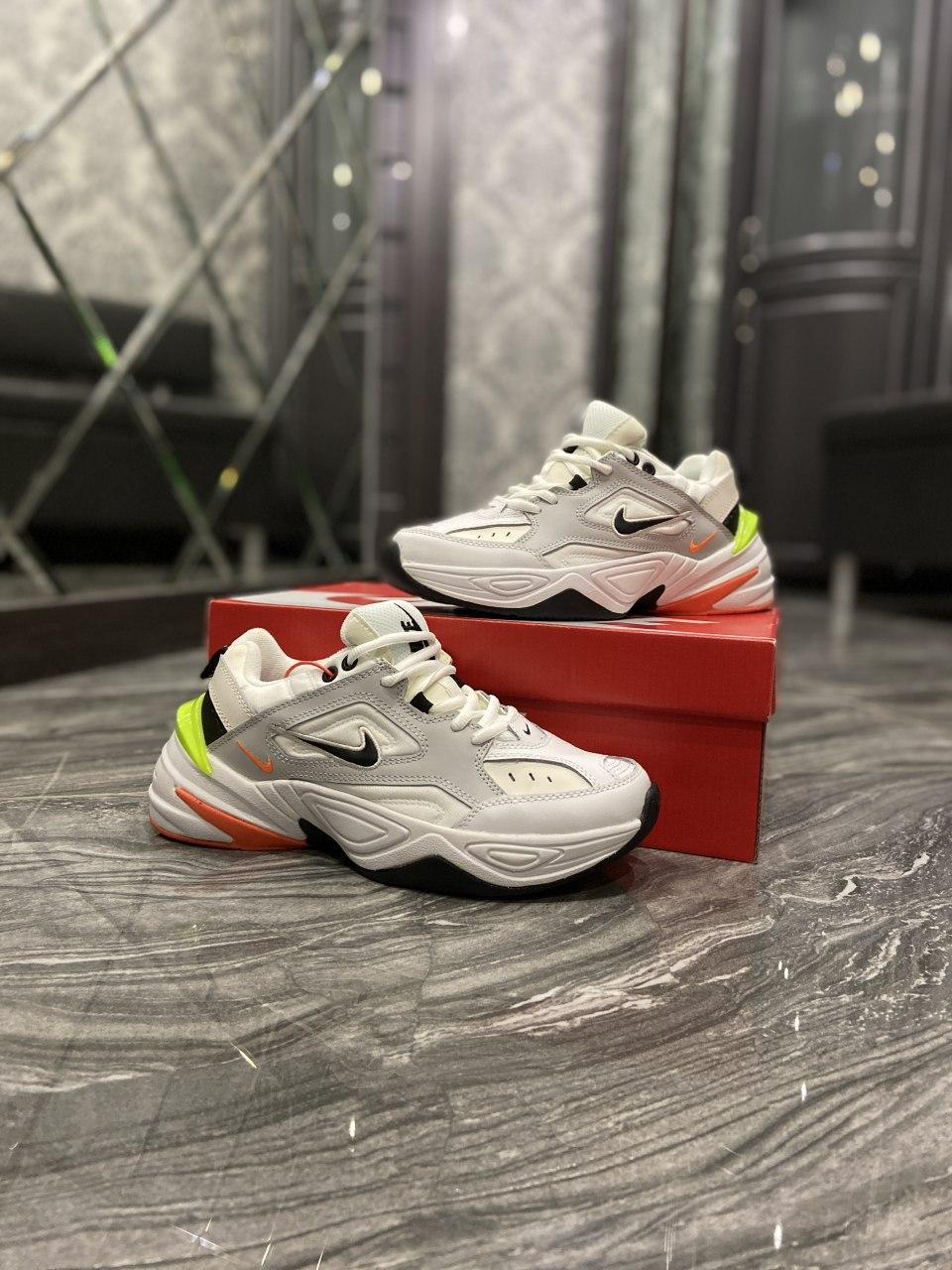 Женские кроссовки Nike M2K Tekno White Yellow Orange / Найк М2К Текно Белые Желтые Оранжевые 40, Белый