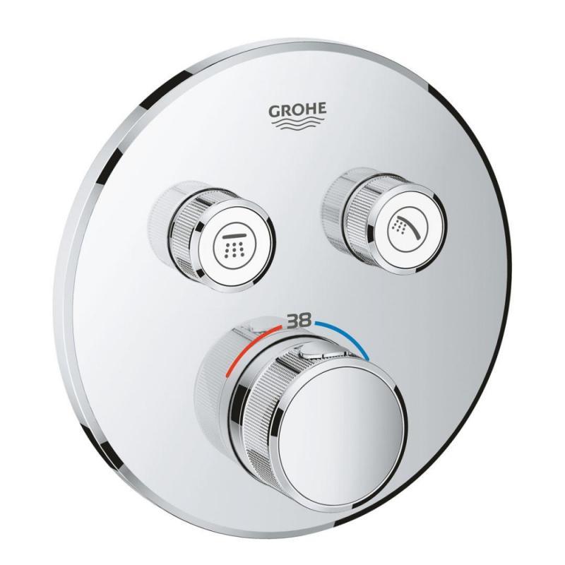 Внешняя часть термостатического смесителя для душа Grohe SmartControl 29119000 на два потребителя, Хром
Внешняя часть термостатического смесителя для душа Grohe SmartControl 29119000 на два потребителя, Хром